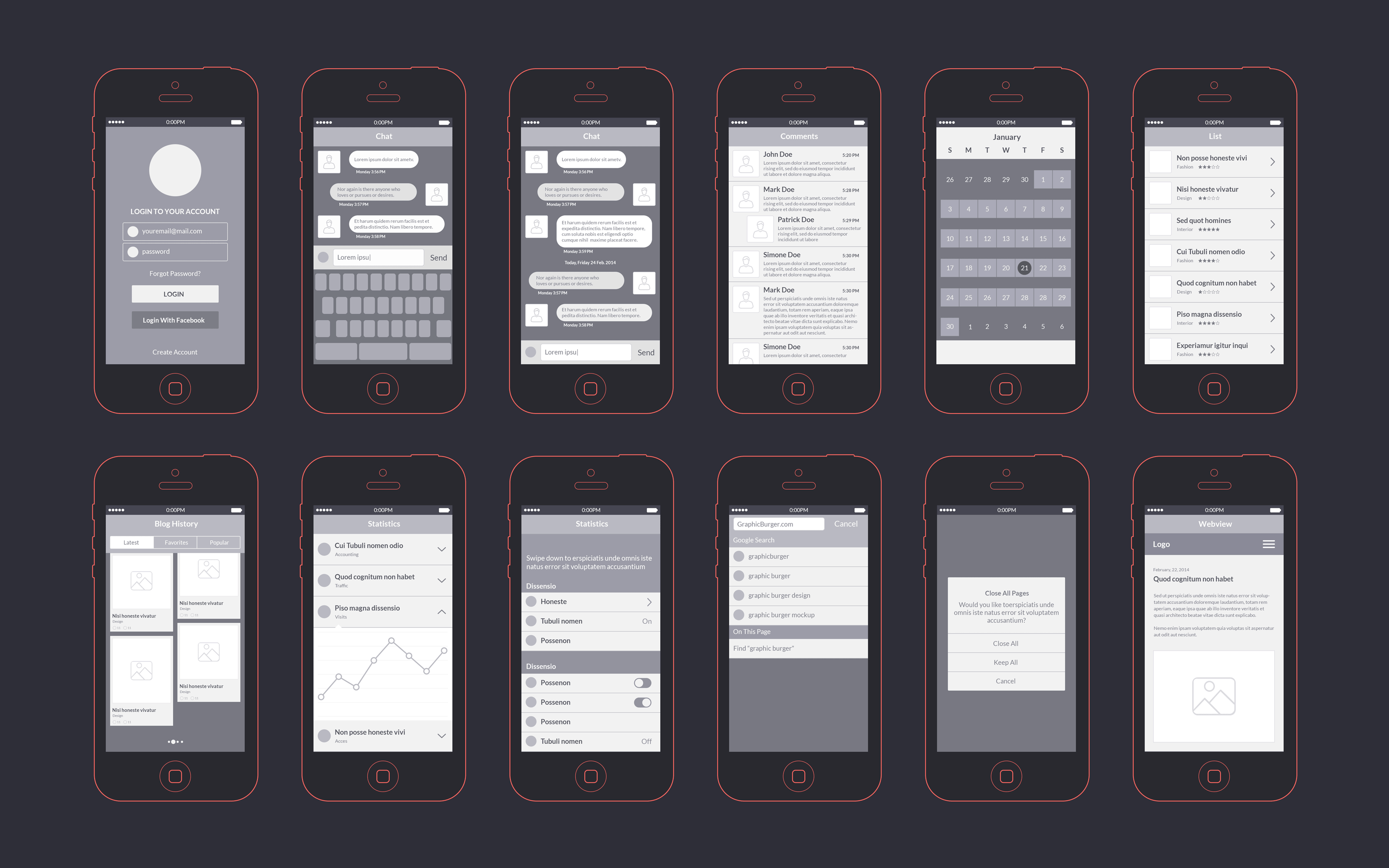 Best Mobile App Wireframe